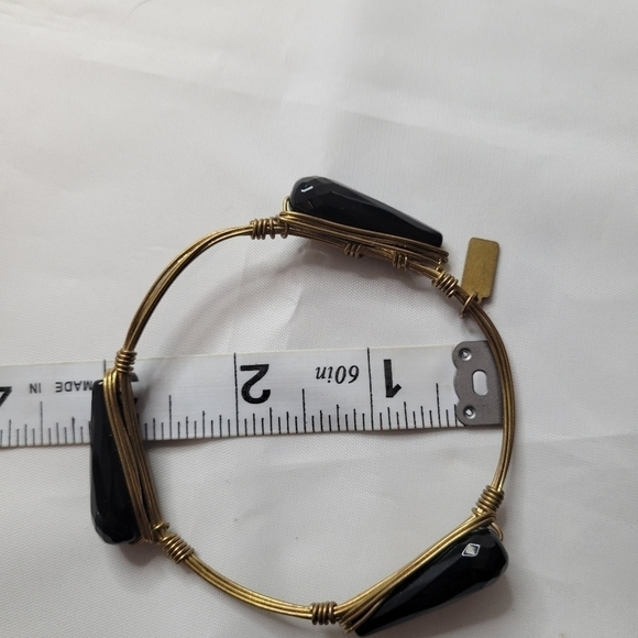 3 brass, polished stone and crystal bracelets by Three 16 - Picture 7 of 8